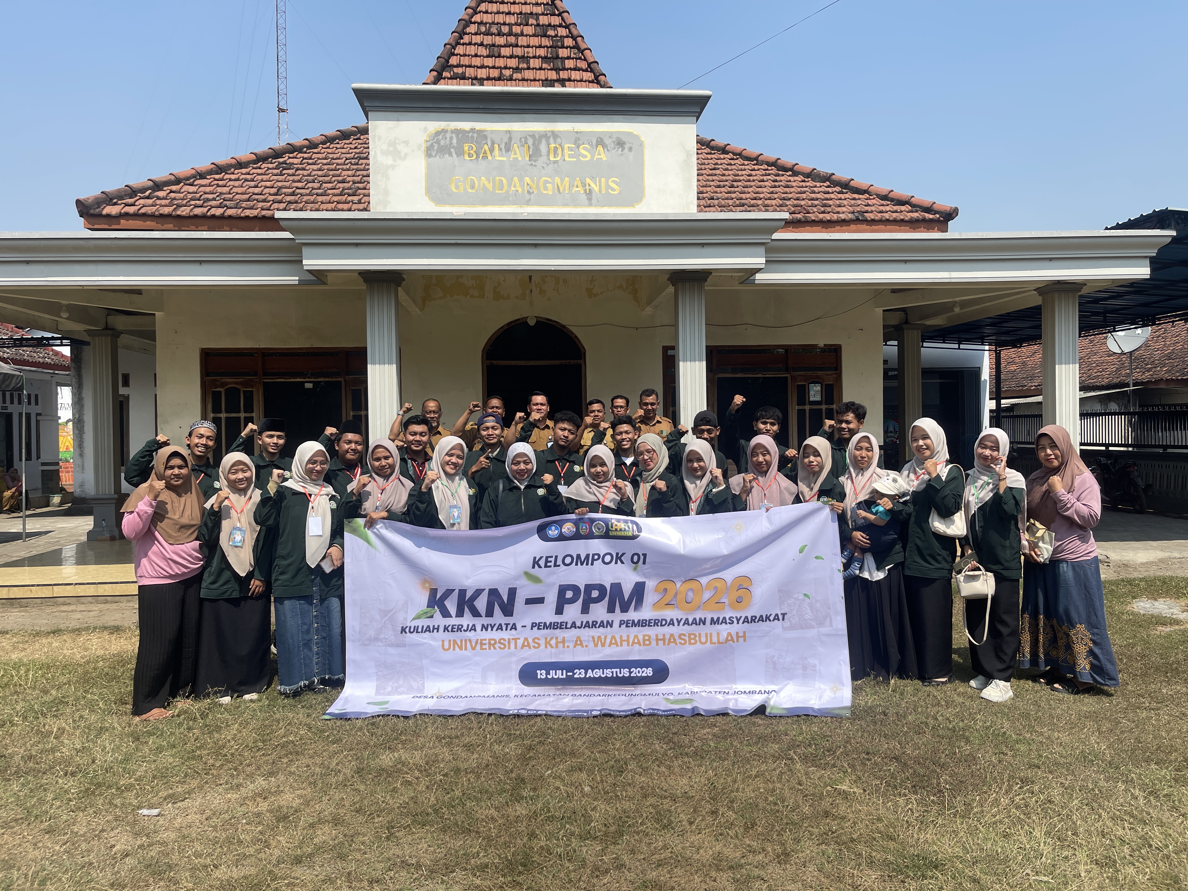 Koordinasi mahasiswa KKN bersama perangkat desa